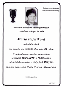 Fujeríková Marta parte web