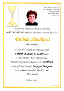 Jánošková Antónia parte web