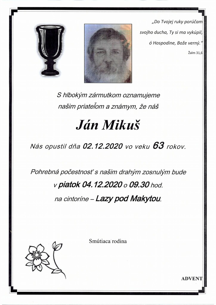 Mikuš Ján parte