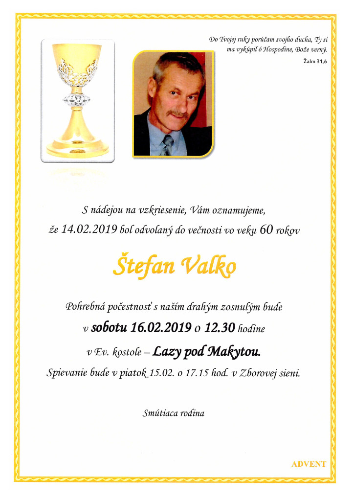Valko Štefan parte