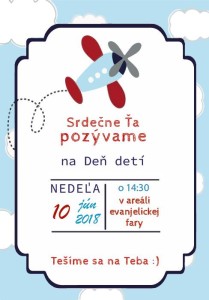 deň detí 2018 pozvánka