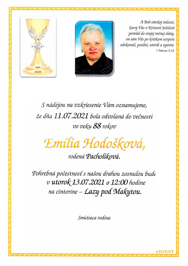 parte Emília Hodošková